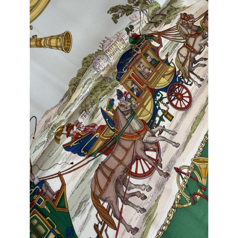 Vintage Gucci Silk Scarf Green - Picture 3 of 8